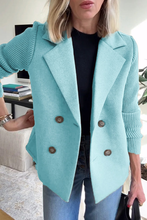 Olivia – Blazer Tricoté Croisé