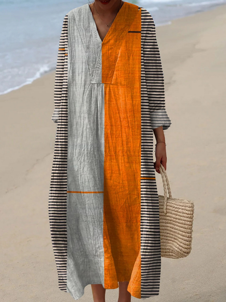 Robe Casual Imprimé Boho Géométrique