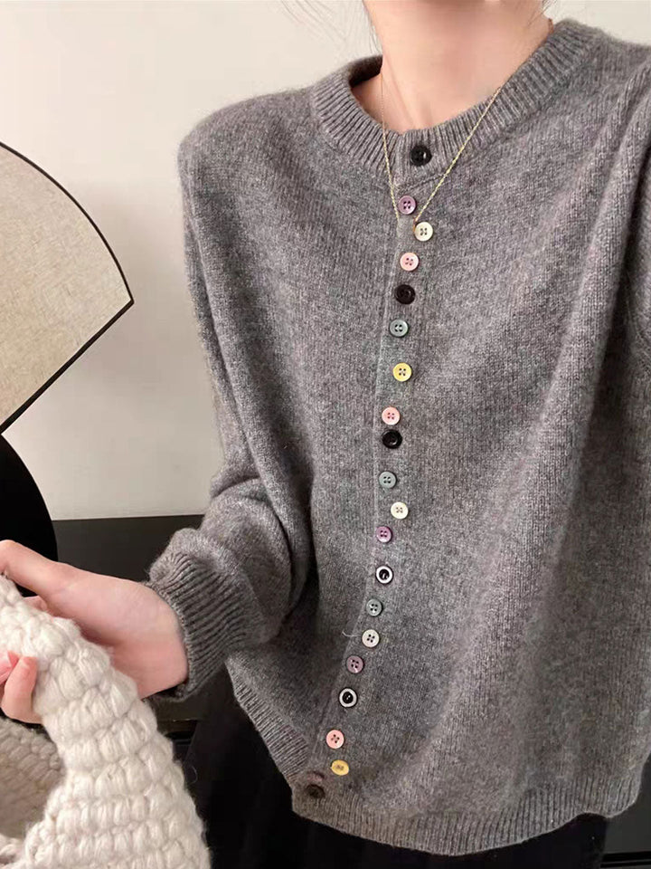 Beatrice – Cardigan Boutonné Col Rond