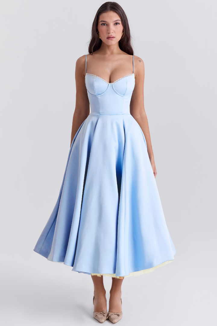 Luce – Robe Midi Satin & Tulle