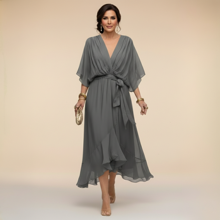 Monica – Robe Chiffon Col V