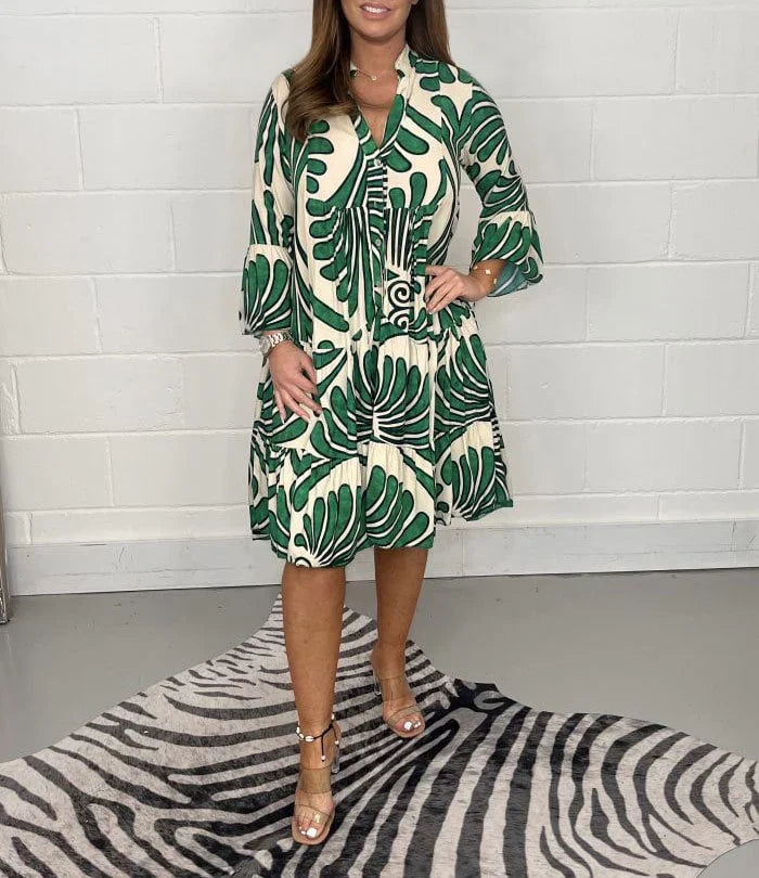 Fenella – Robe Midi Imprimée Col V
