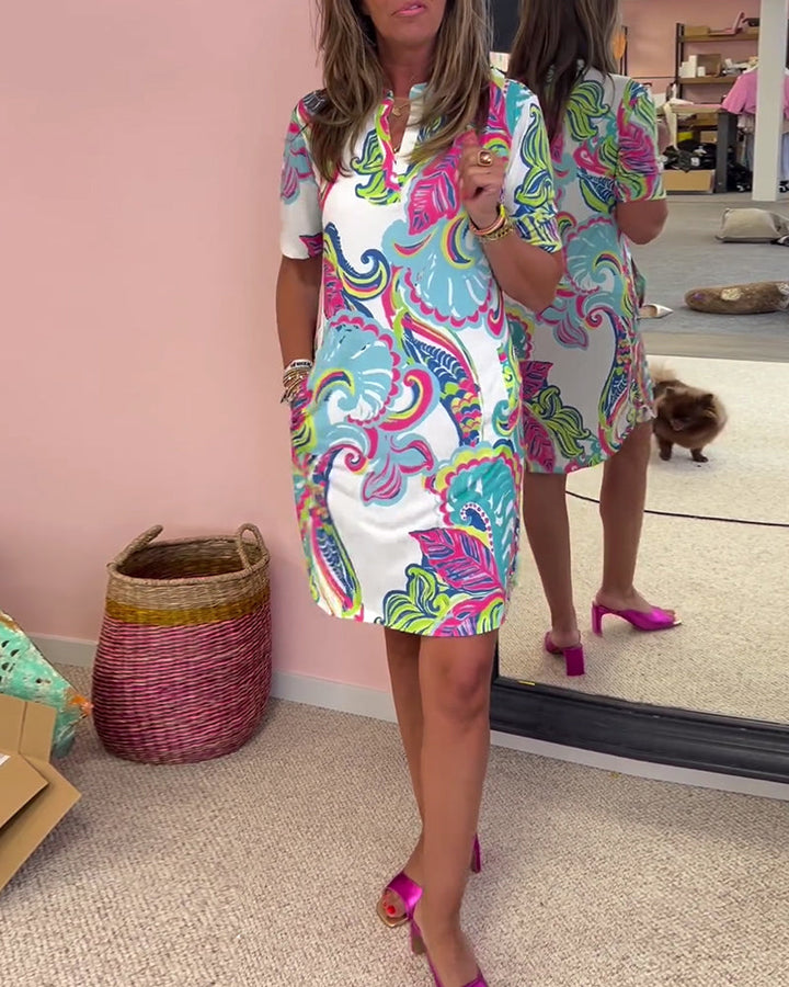 Nadia – Robe Midi Imprimée