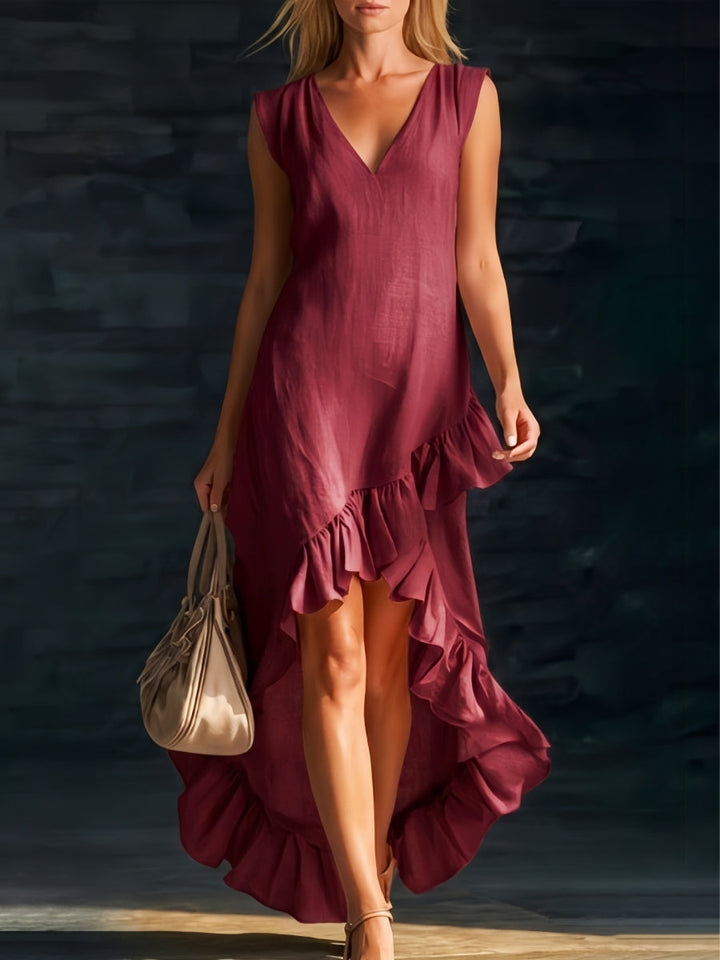 Sienna – Robe Boho Asymétrique à Volants