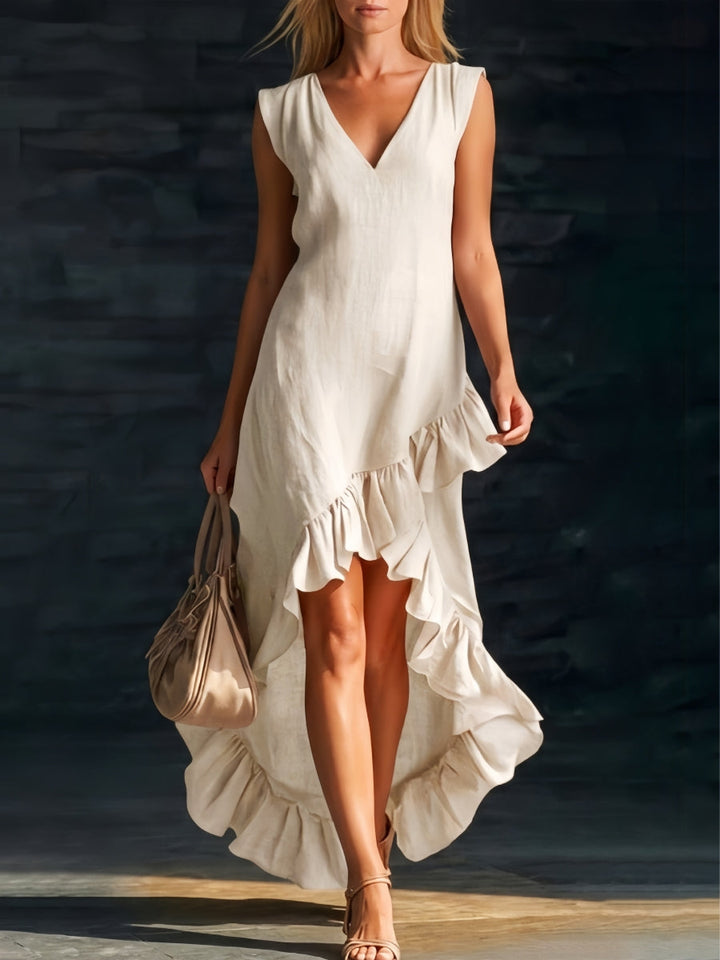 Sienna – Robe Boho Asymétrique à Volants
