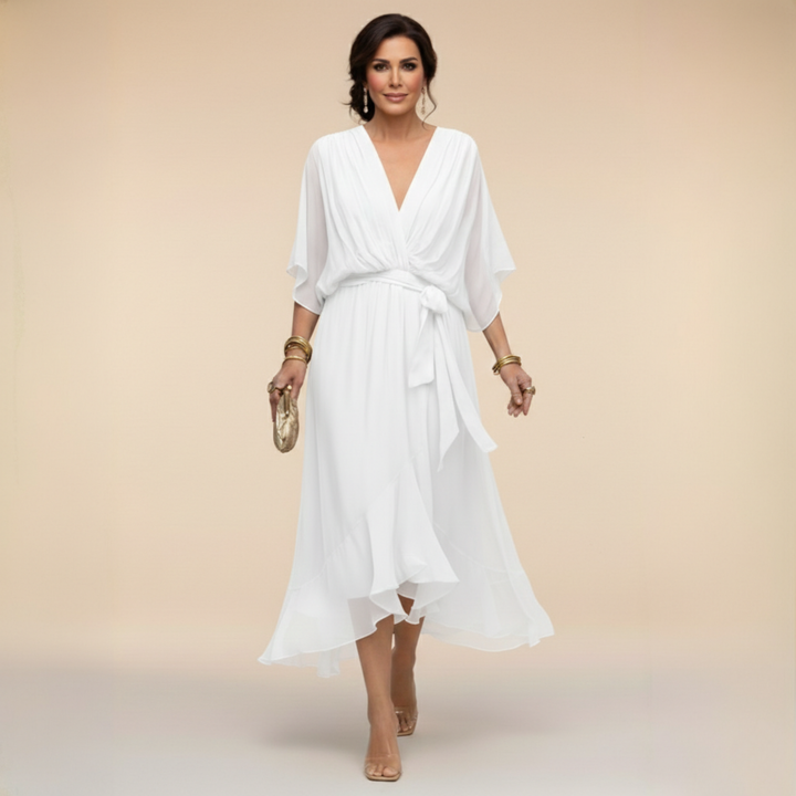 Monica – Robe Chiffon Col V