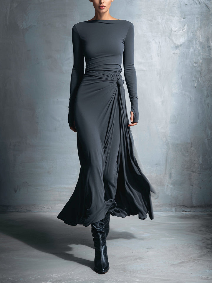 Naiara – Robe Maxi Nœud Latéral