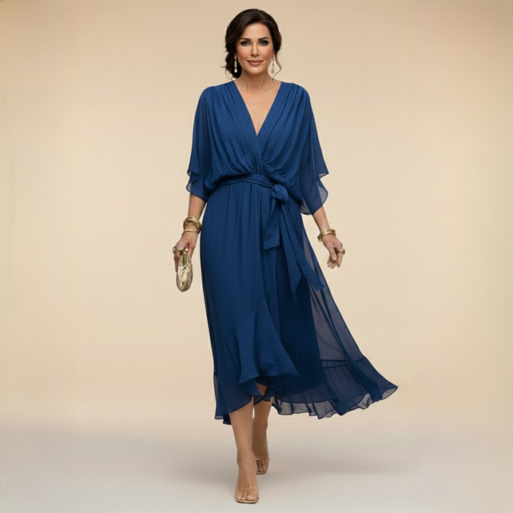 Monica – Robe Chiffon Col V