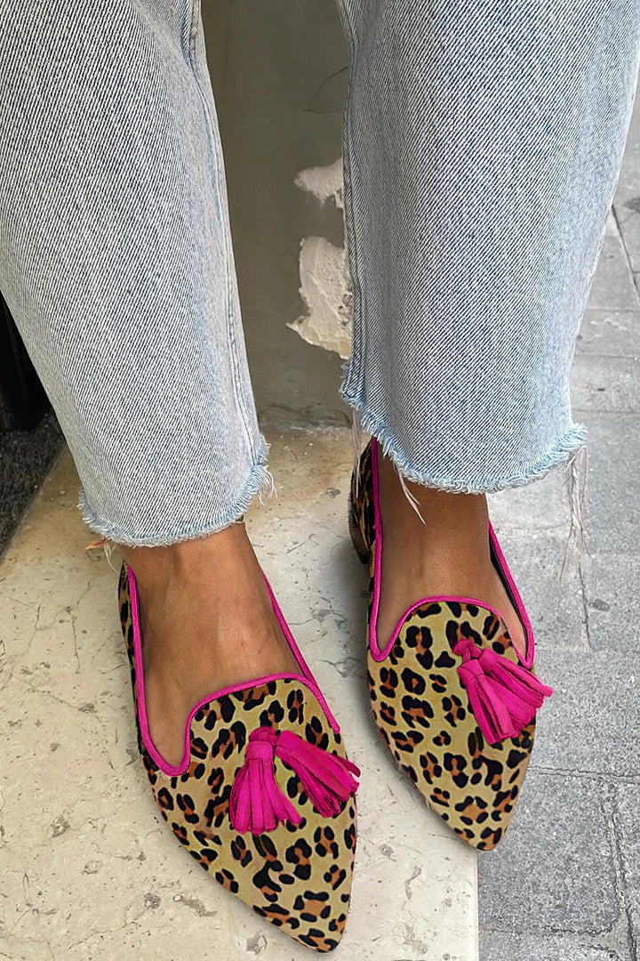 Asma™ – Chaussures Plates Imprimé Léopard