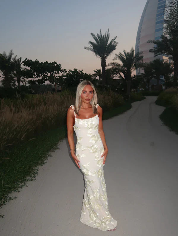 Lily – Robe Maxi Florale Bretelles Réglables