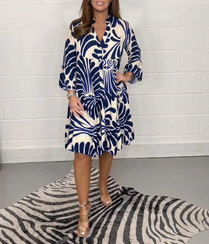 Fenella – Robe Midi Imprimée Col V