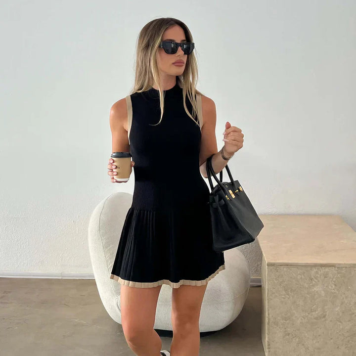 Leah – Mini Robe Côtelée
