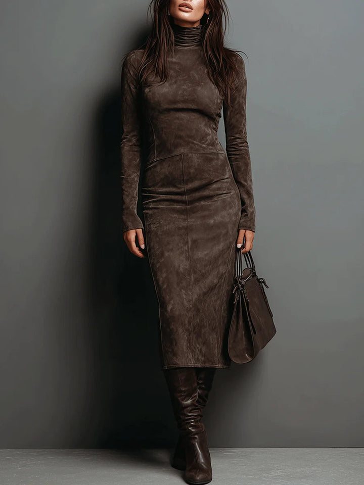 Ava – Robe Midi Suède