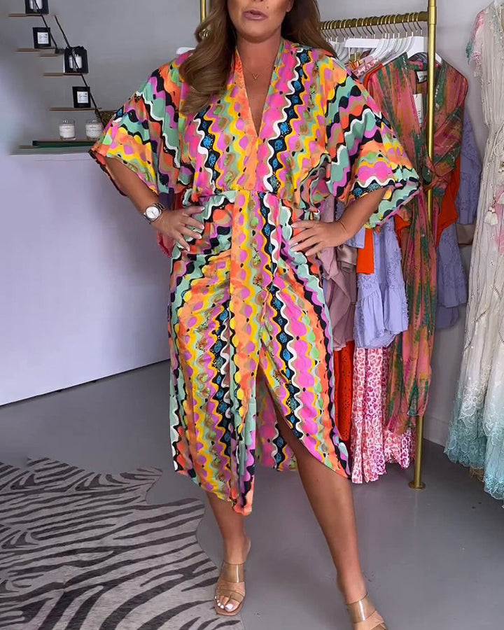 Amaris – Robe Midi Col V