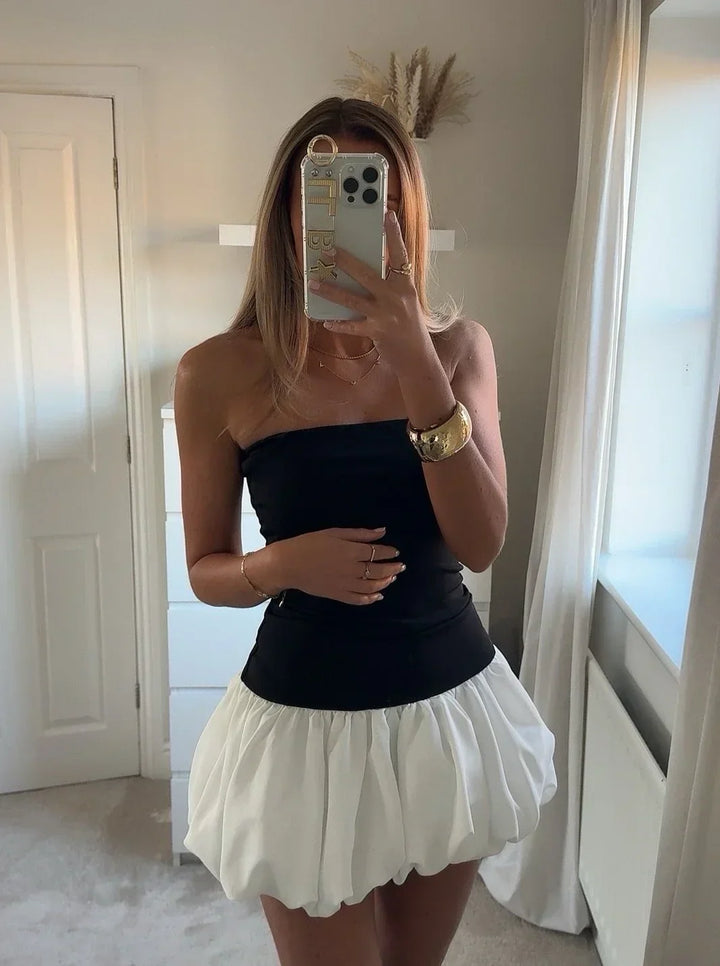 Danielle – Mini Robe Ourlet Bulle