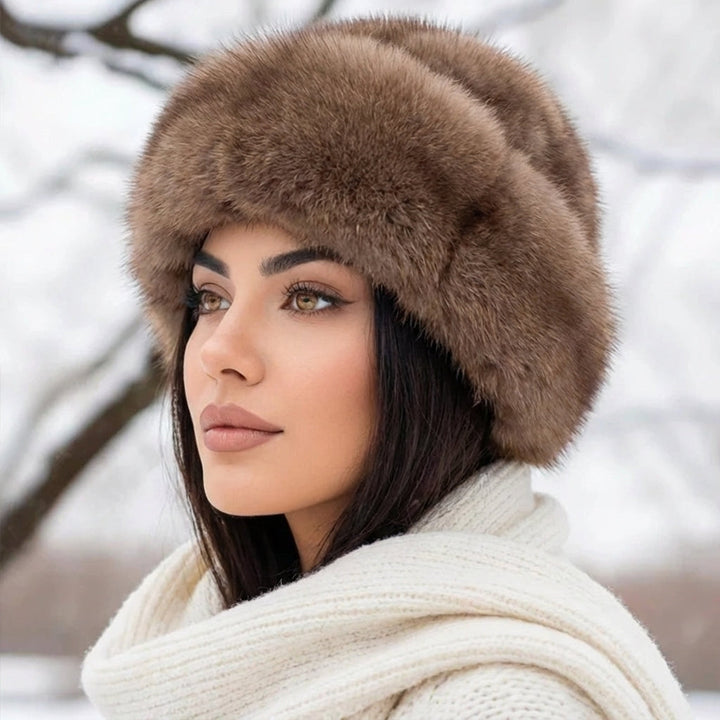 Jasmin – Chapeau Élégant Fourrure Vison
