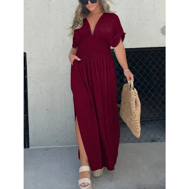 Gisella – Robe Maxi Col V Fendue