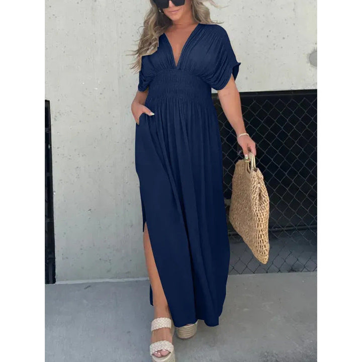 Gisella – Robe Maxi Col V Fendue