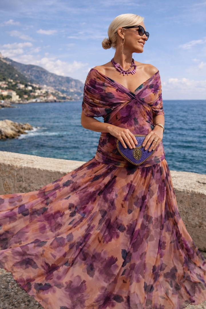 Robe Maxi de Soirée Col Cœur