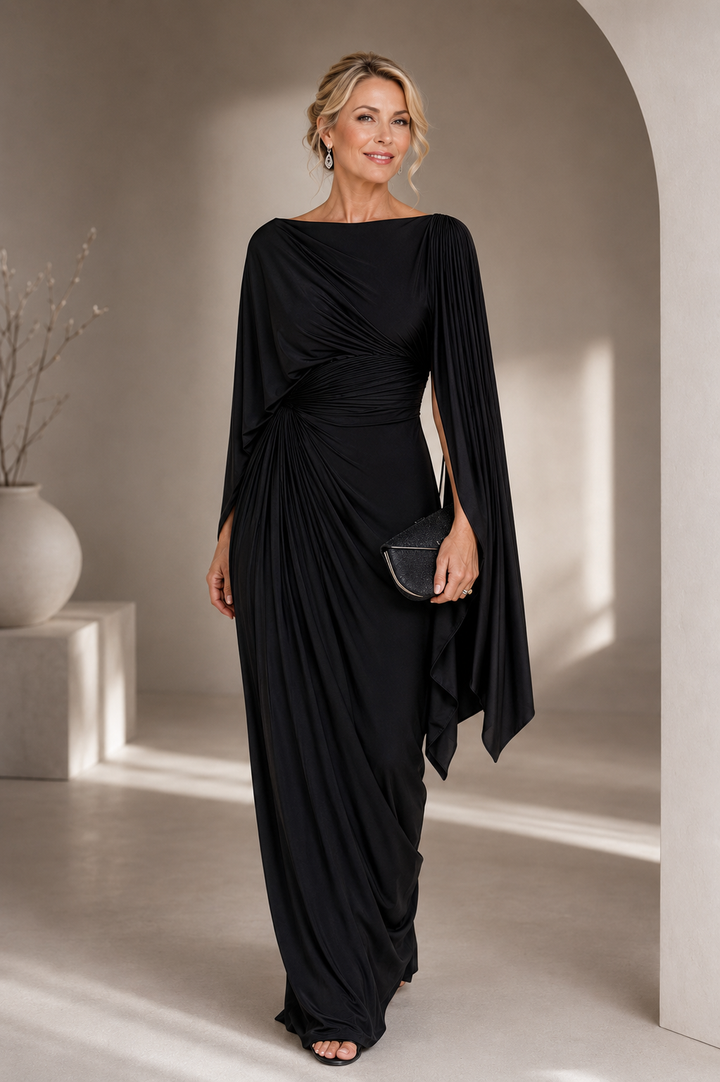 Lyssa – Robe Maxi Plissée Drapée