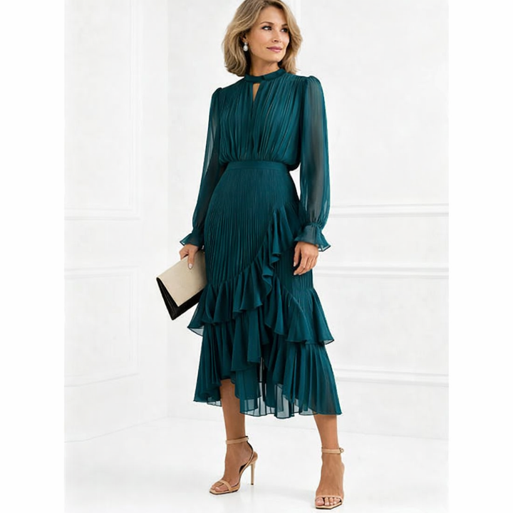 Vera – Robe Plissée Élégante