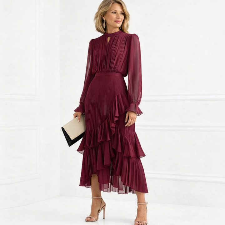Vera – Robe Plissée Élégante
