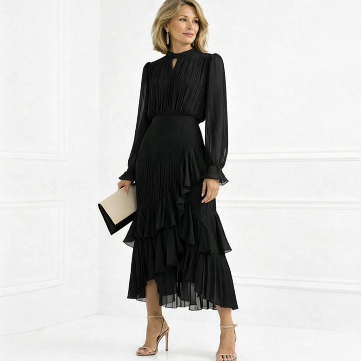 Vera – Robe Plissée Élégante