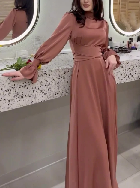 ItalianFrost – Robe Maxi Satin