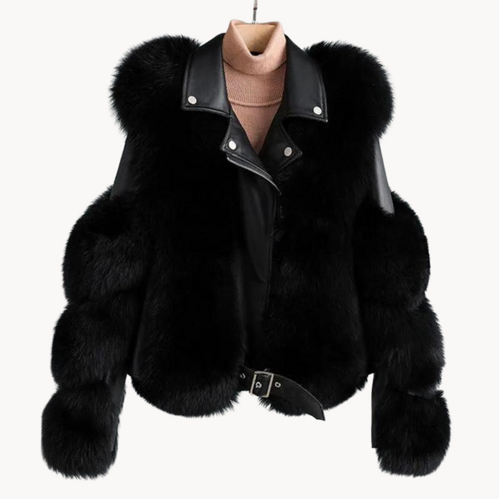 Bria – Veste Cuir & Fourrure