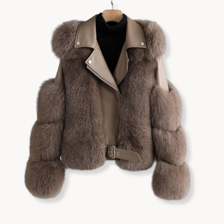 Bria – Veste Cuir & Fourrure