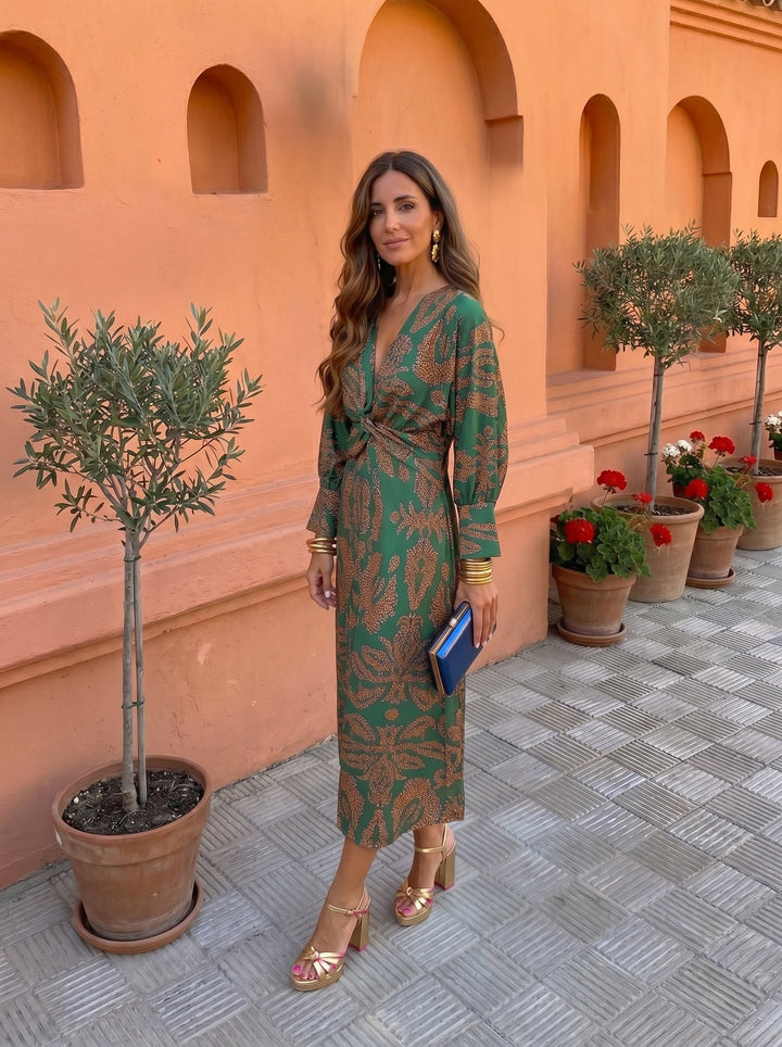 Silvia™ – Robe Midi Imprimée