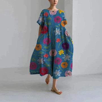 Calliope – Robe Florale Élégante