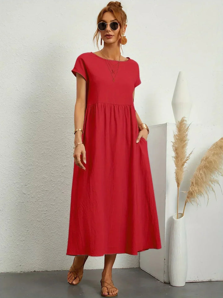 Gabrielle – Robe Midi Fluide Intemporelle