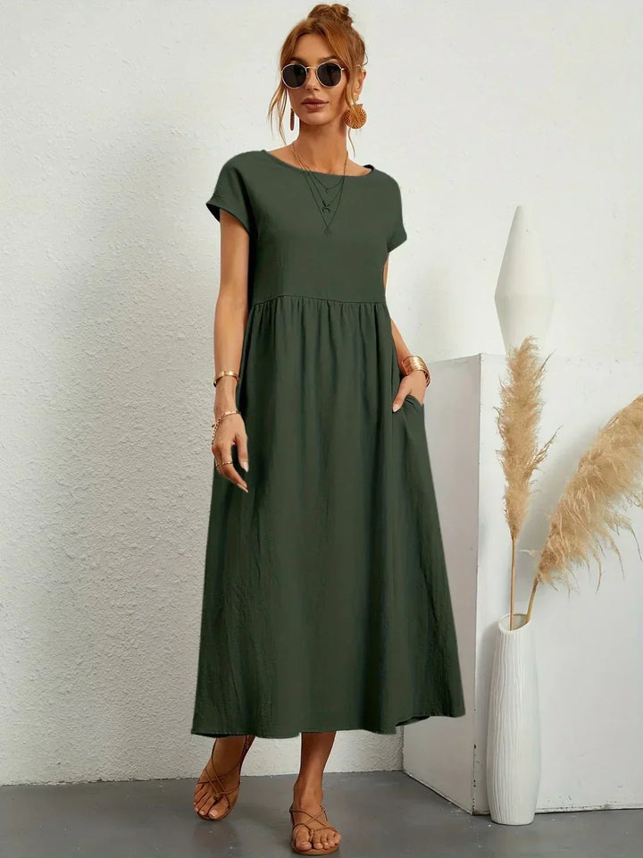 Gabrielle – Robe Midi Fluide Intemporelle