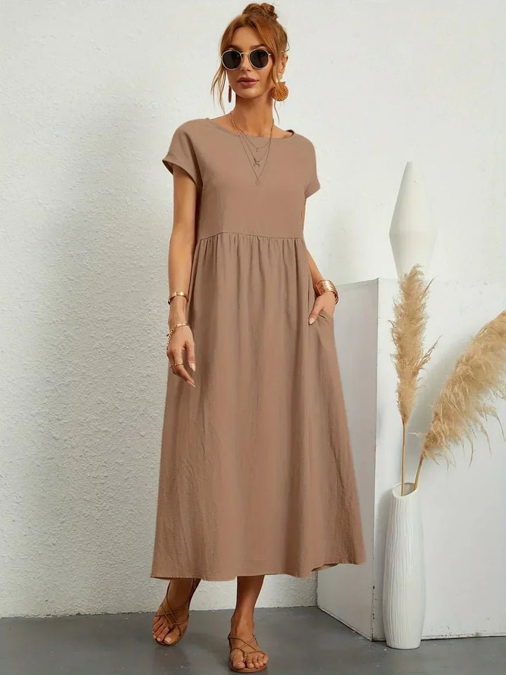 Gabrielle – Robe Midi Fluide Intemporelle