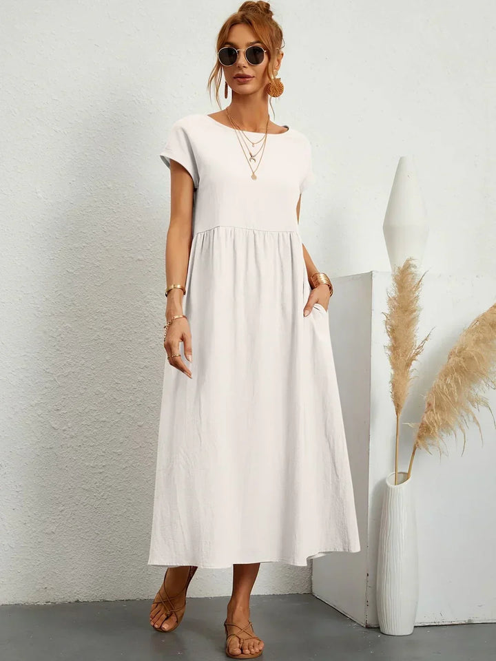 Gabrielle – Robe Midi Fluide Intemporelle