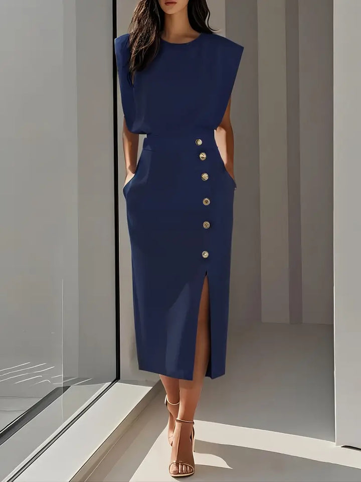 Visia – Robe Midi Fendue