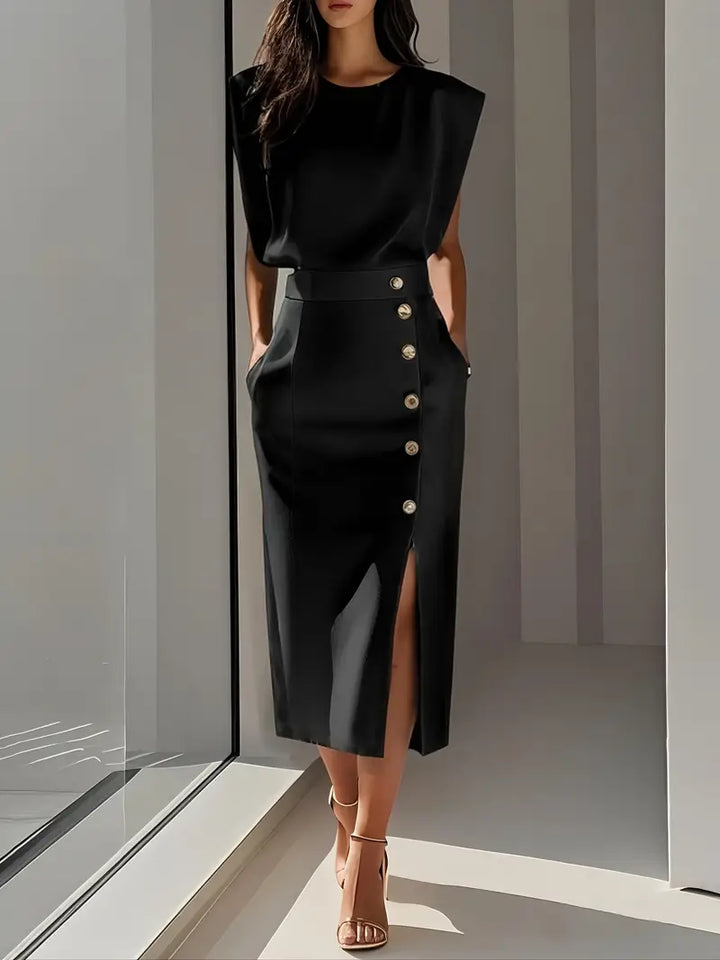 Visia – Robe Midi Fendue