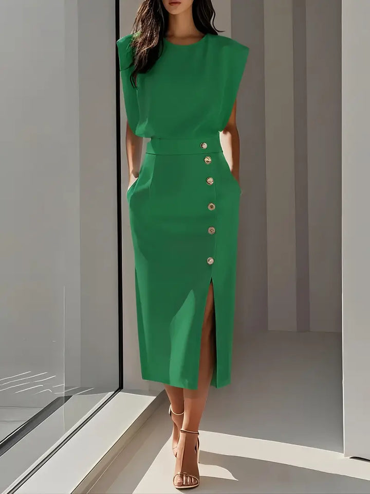 Visia – Robe Midi Fendue