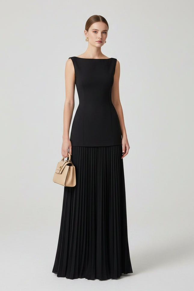 Serena – Ensemble Robe Maxi Plissée
