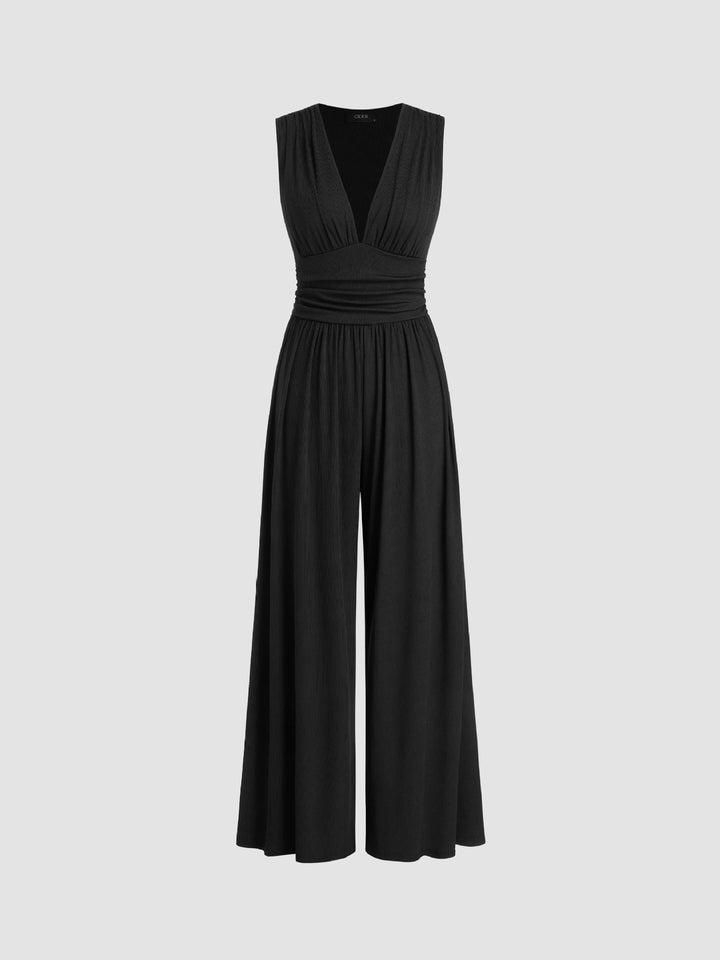 Charity – Chic Sleeveless Wide-Leg Charity – Combinaison Chic Sans Manches Jambes Larges