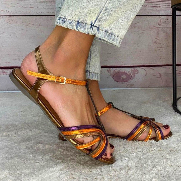 Sandale Plate T-Strap