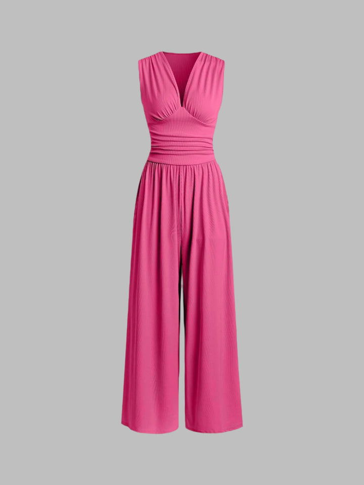 Charity – Chic Sleeveless Wide-Leg Charity – Combinaison Chic Sans Manches Jambes Larges