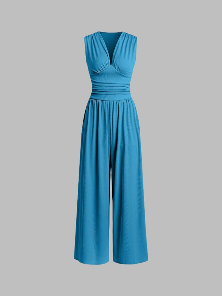 Charity – Chic Sleeveless Wide-Leg Charity – Combinaison Chic Sans Manches Jambes Larges