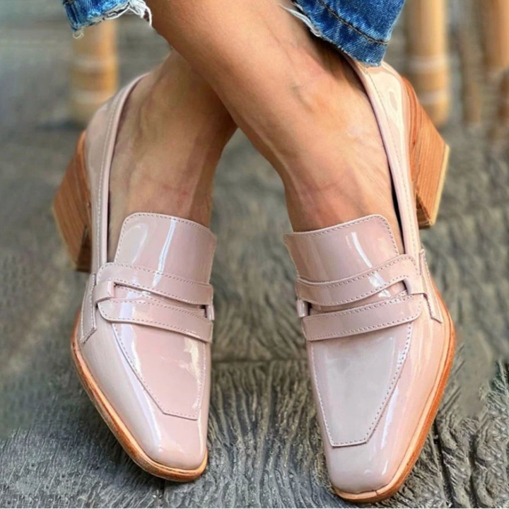 Olga™ – Mocassins Cuir Rose