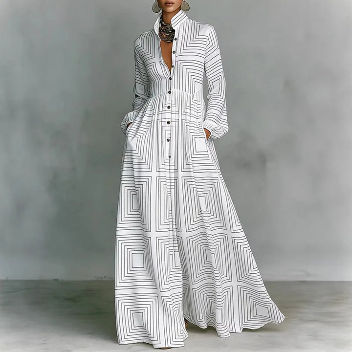 Lanna – Robe Maxi Florale Boutonnée