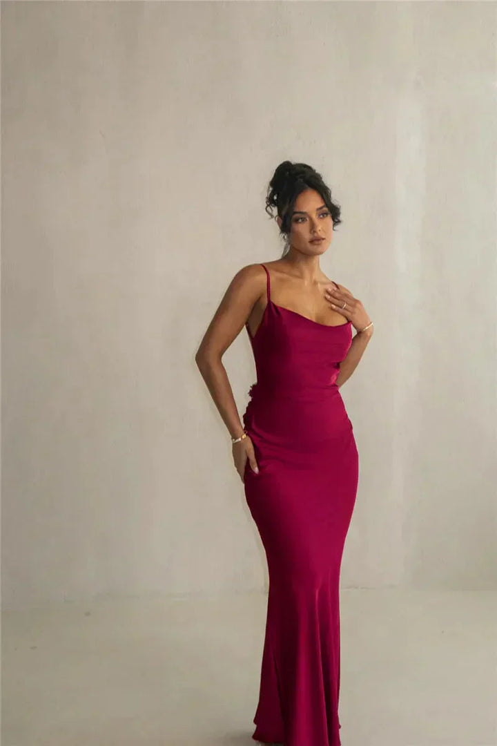 Cassiane – Robe Satin Florale