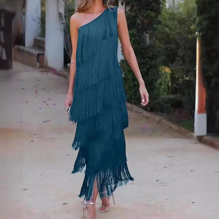 Paulina – Robe Maxi à Franges