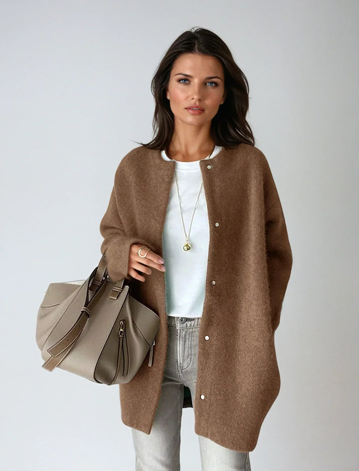 Elena – Manteau Laine Boutonné