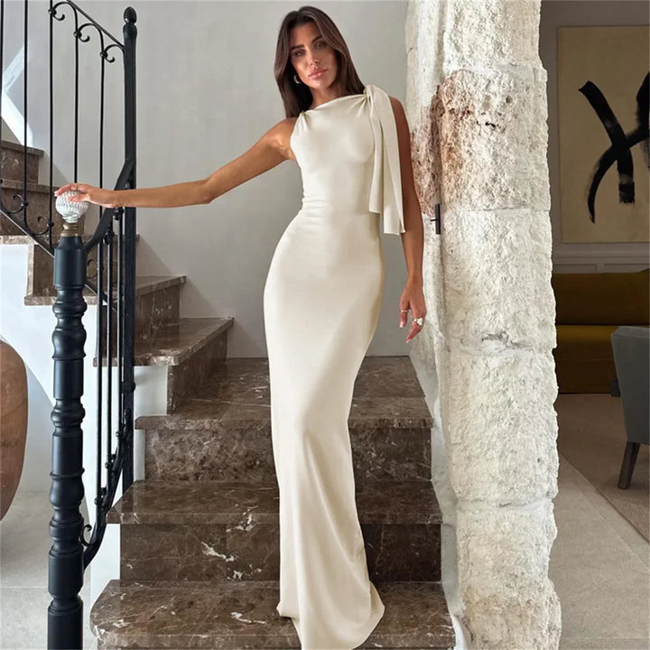 Cristina – Robe Longue Nouée à l&